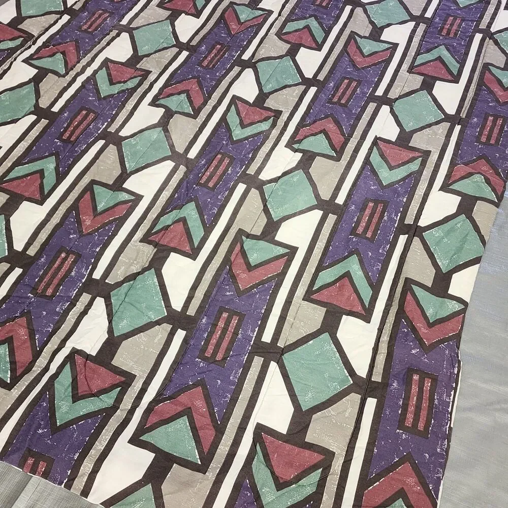 Twin Size Vintage Western Bedspread Chevron 1990s Cowboy Aztec Comforter Grandpa